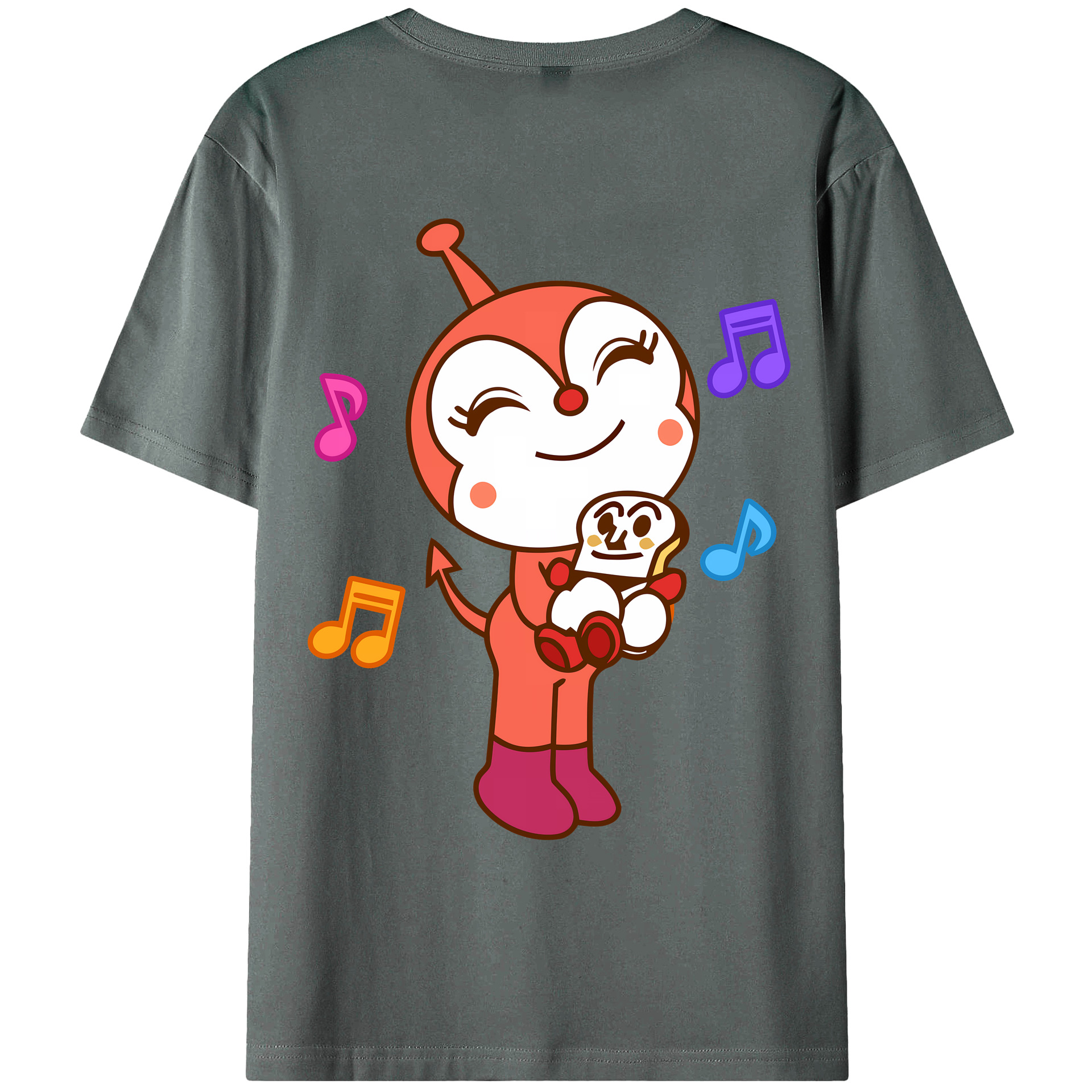 （画像用） アンパンマン Anpanman 綿100％ メンズ半袖Tシャツ（バックプリント） 通気性